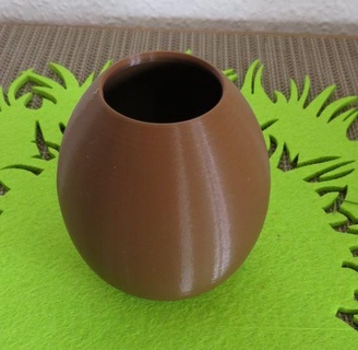 flor florero forma huevo decoración conejito dco Pascua Resurrección liebre mesa regalo planta maceta flores 3d print model - Mito3D
