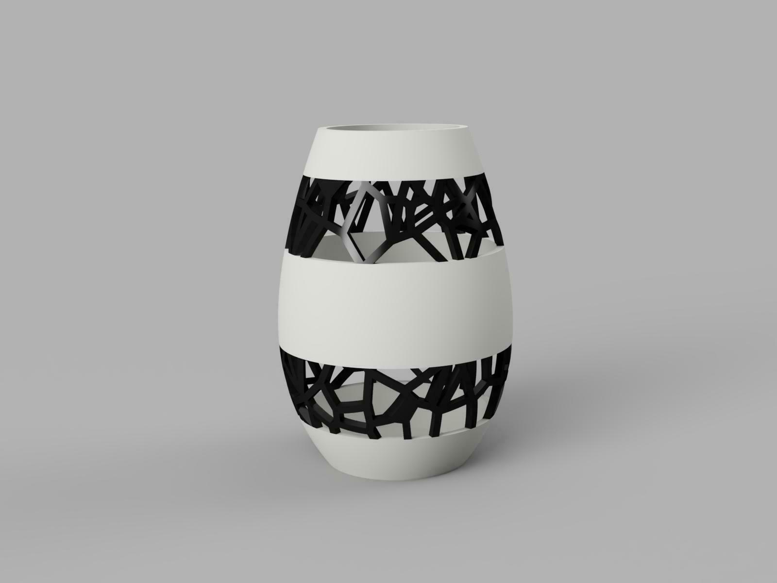 flor vaso Voronoi casa flores 3D print model - Mito3D