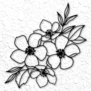 fiore parete arte floreale arredamento 2d Rose margherite girasoli muraria gigli orchidee fiori selvatici preparativi modello botanico giardino casa Basso poli Stampa 3d print model - Mito3D