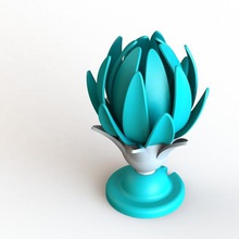 flowerlamp crown jewel sanat 3d print model - Mito3D