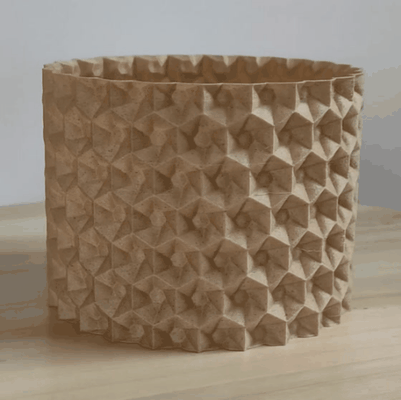 flowerpot04 honeycomb flowerpot origami planter 3d print model - Mito3D