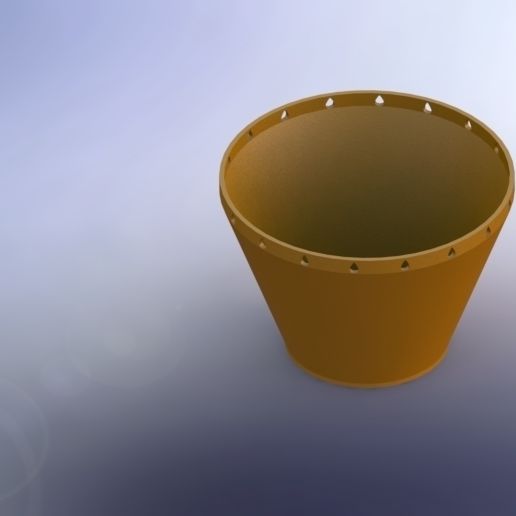flowerpot pot plant bucket garden land 3D print model - Mito3D