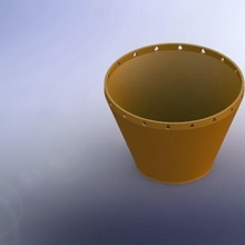 vaso fiori pentola pianta secchio giardino sbarcare 3d print model - Mito3D