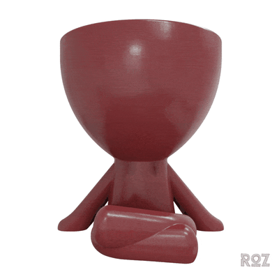 flowerpot pot flowers vase statue statuette trophy person character adornment interior exterior 3d printing 3d print model - Mito3D