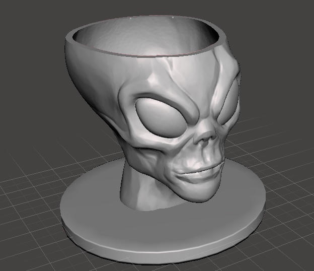 flowerpot alien 24 3D print model - Mito3D