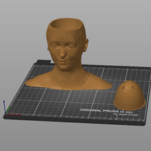 flowerpot big head pot small bust person garden 3d print model - Mito3D