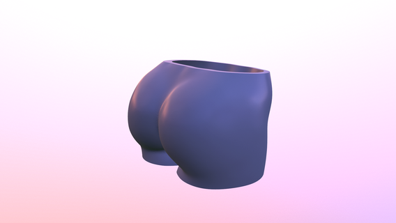 flowerpot like ass 3d print model - Mito3D