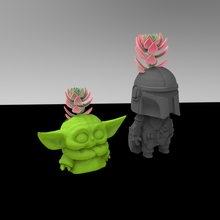 Blumentopf Mandalorianer Baby Yoda Topf Glas Kaktus Potus saftig 3d print model - Mito3D