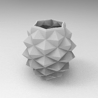 Blumentopf Origami facettiert Bleistift Topf Container Veranstalter Gartenarbeit Vase parametrisch generisch geometrisch Töpfe Schöpfer 3d print model - Mito3D