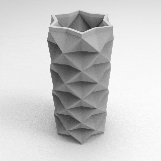 flowerpot origami faceted pencil pot container organizer gardening vase parametric generic geometric pots creator 3d print model - Mito3D