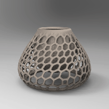 saksı bitki saksısı vazo Voronoi parametrik tencere şişe Sanat şekil vermek kıvrılmış patron 3d print model - Mito3D