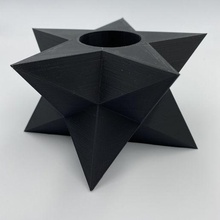flowerpot star candlestick 3d print model - Mito3D
