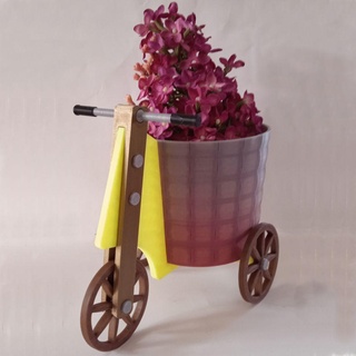 flowerpot tricycle pot flower 3d print model - Mito3D