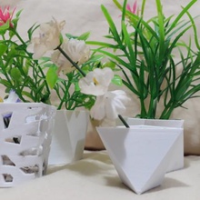 flowerpots modern design 4 models home gardening pots designs plants styles 3d print model - Mito3D