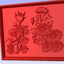 flowers various 3d stl relief bas 3d print model - Mito3D
