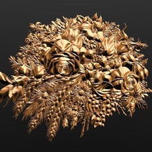 Blumen Kunst moderne Rahmen-Dekoration cnc 3d print model - Mito3D