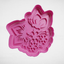 Çiçekler kelebekler 3d print model - Mito3D