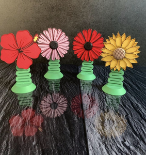 flowers collection gerbera sunflower hibiscus 3d print model - Mito3D