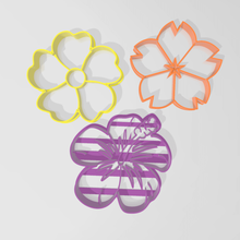 des fleurs à l'emporte-pièce la maison cerise hibiscus de fleur cookie cutter les témoins formes fondant 3d print model - Mito3D