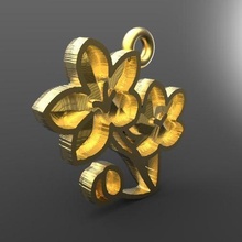 flowers pendant jewelry fashion jewel 3d print model - Mito3D