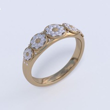 flores ring.jewelry.wedding.wave.skin.silver.printable.pattern.modern.model.luxury.loop.hand.gift.geometric.gem.engagement.diamant.design.big.beauty 3d print model - Mito3D