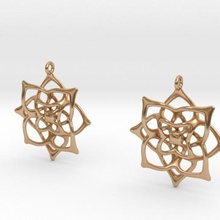 flowery earrings jewelry flower 3d print model - Mito3D