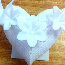 flowery heart various 3d print model - Mito3D
