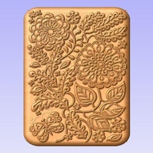 flowery panel various - cnc relief 3d 3d print model - Mito3D