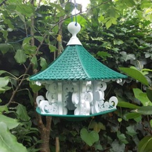 flowing bird temple home air feeder house birdfeeder birdhouse temples 3d print model - Mito3D