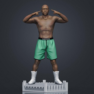 floyd mayweather 3d stampabile 1 umano uomo carattere maschio boxe sport trofeo capra leggenda ritratto arte i soldi ragazzo wbc mma combattente 3d print model - Mito3D