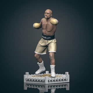Floyd Mayweather 3d imprimible 2 Arte humano hombre personaje masculino boxeo deporte trofeo cabra leyenda retrato dinero chico CMB mma combatiente 3d print model - Mito3D