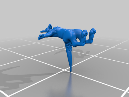 duveteux kangourou anthropomorphe velu animaux créatures art 3d print model - Mito3D