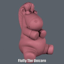 esponjoso unicornio fácil de impresión ningún apoyo art despicable me figura minion modelo escultura supportless 3d print model - Mito3D
