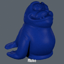 fluke easy print no support art animal cartoon luifer disney pixar figure finding dory nemo karaoke model sculpture lion supportless 3d print model - Mito3D