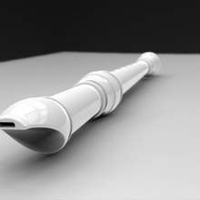 il flauto strumento musicale 3d print model - Mito3D