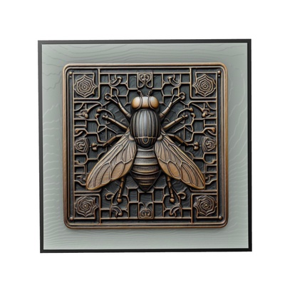 mouche animal soulagement art animaux yeggi mito3d buste google pendentifs médaillon relief wall mur 3d print model - Mito3D