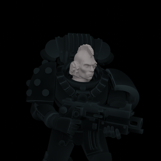fly faces space disgraces set 1 head soldier 3d print model - Mito3D