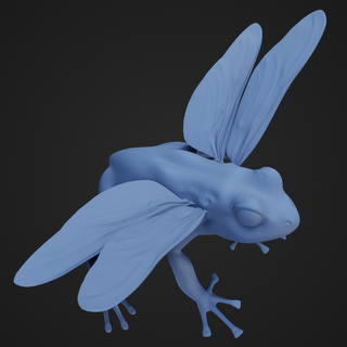 volar rana animal Amazonas especies veneno dardo fantasía Príncipe mítico monstruos 3d print model - Mito3D