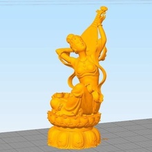 fly sky play lute contrary way art 3d print model - Mito3D