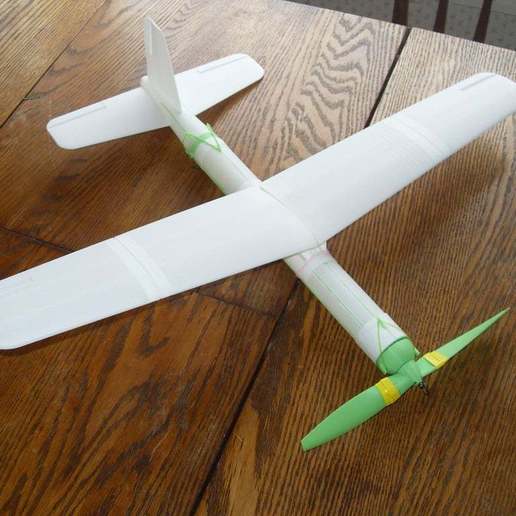 flyer mk 1 various mechanical toys rubber powered band model airplane lw-pla lightweight pla flying airplanes 3D print model - Mito3D