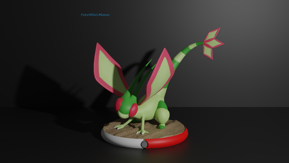 flygon pokemon 3d impresión modelo Trapinch vibrado trampa arena insecto continuar suelo pokebola pokedex Pikachu eevee monstruo 3d print model - Mito3D