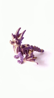flying dragon flexi spyro print place articulated toy fantasy mythological games draco toys 3d print model - Mito3D