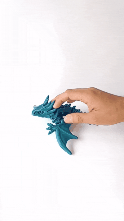 volant dragon v2 flexi flexy articulé jouet art dinosaure mythique agiter animal drako fantaisie 3d print model - Mito3D