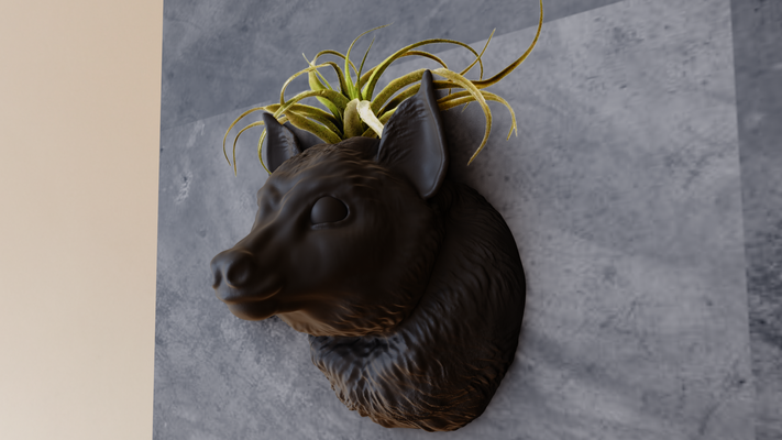 volant renard chauve souris mur monter planteur pot fleur vase stl accueil maison vampire cactus succulent rongeur animal sculpture miniature table insectes rat halloween faune 3d print model - Mito3D