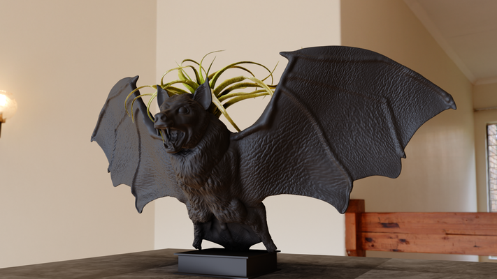 volare volpe urlando fioriera pentola fiore vaso stl casa vampiro pipistrello cactus succulenta roditore animale scultura miniatura tavolo insetti ratto halloween fauna selvatica 3d print model - Mito3D