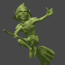 flying goblin art broomstick dnd miniature creatures 3d print model - Mito3D