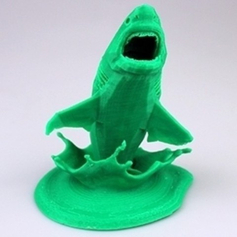 flying great white shark art 3D print model - Mito3D