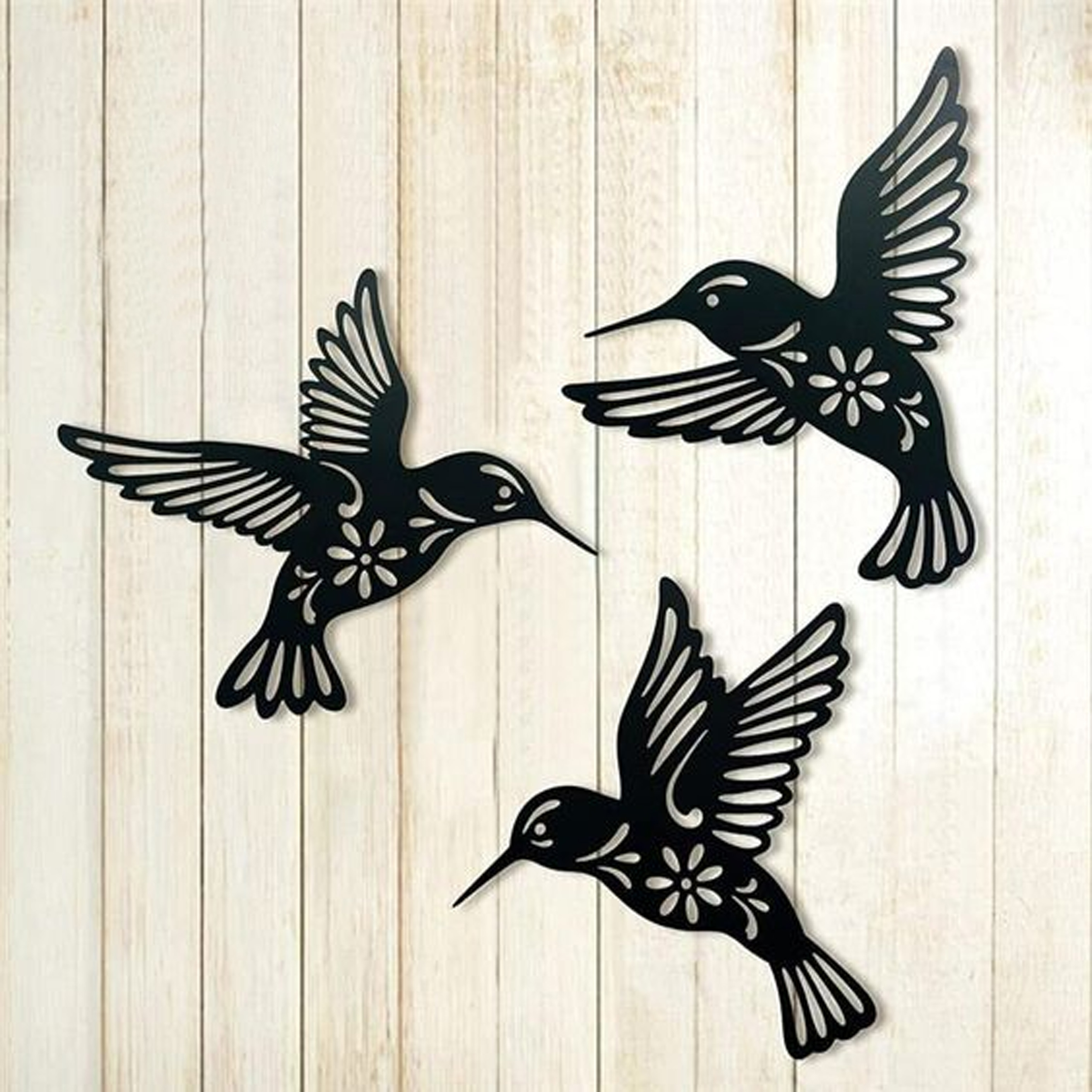 flying hummingbirds - wall art colibri hummingbird decoration 3D print model - Mito3D