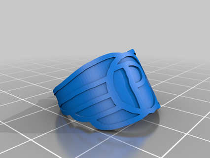 flying p racing ring family jewelry logo simple trinket unique accessories props fashion 3d print model - Mito3D