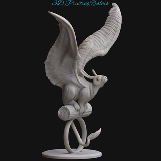flying rabbit dnd rabbit magical animal creature  3d print model - Mito3D